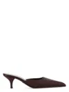 Prada Satin Mules Kitten Heel Pointed Toe
