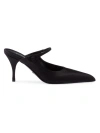 PRADA WOMEN'S SATIN HIGH HEELED MULES