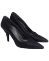 Prada Women's Satin Pointed Toe Satin Pump, Size 36.5 (authentic Pre-loved) In Black