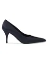 Prada Satin Pumps In Blue