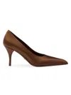 Prada Women's Satin Pumps In Brown