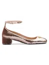 Prada Women's Sequined Satin Pumps In Pink