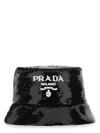 Prada Cappello Da Pescatore In Paillettes Nere Donna