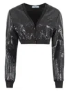 Prada Cropped Sequin-embroidered Cardigan