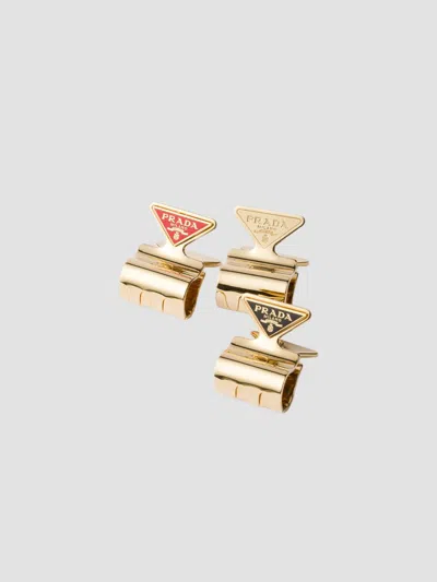 Prada Women's Set Of Metal Claw Hair Clips