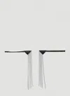 Prada Set Of Two Logo Plaque Crystal Hair Slides In Black