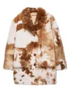 Prada Shearling Coat In Multi