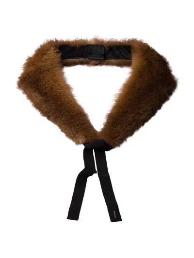 Prada Women's Shearling Collar In Yellow