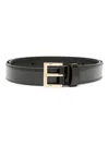 Prada Black Logo Plaque Belt In Multicolor