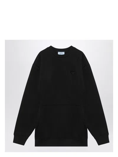 Prada Women's Short Plush Dress With Logo Triangle