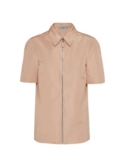 Prada Bluse Mit Logo In Beige