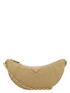 Prada Women's Beige Re-nylondemi-lune Shoulder Bag