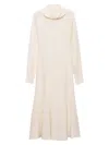 Prada Silk Broadcloth Midi-dress In Neutral