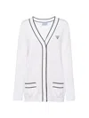 Prada Silk-blend Cardigan In White