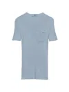 Prada Silk Crew-neck Top In Blue