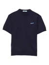 Prada Silk Crew-neck Sweater In Blue