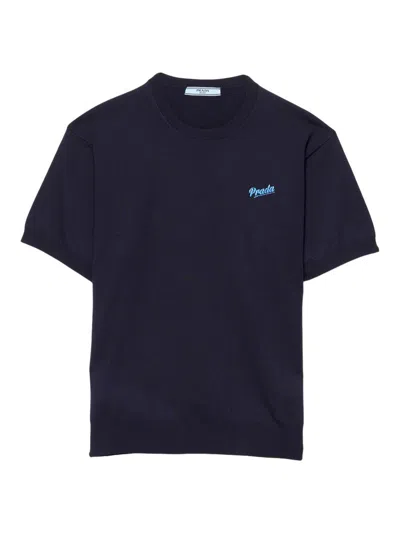 PRADA WOMEN'S SILK CREW-NECK SWEATER
