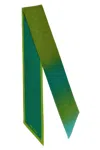 Prada Lime Coloured Ribbon In Silk Twill Women In Green