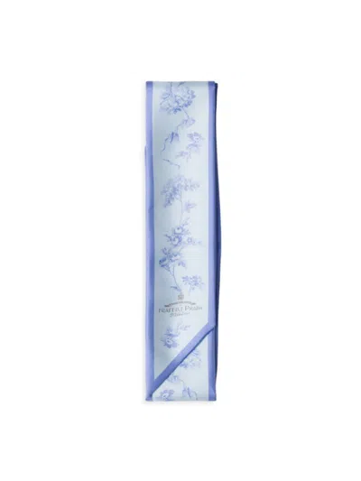 Prada Women's Silk Twill Printed Tape Scarf In Blue