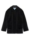 Prada Single-breasted Caban Jacket In Black
