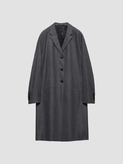 Prada Women's Single-breasted Cashmere And Wool Coat In Grey