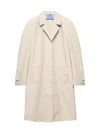Prada Single-breasted Coat In Neutral