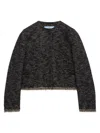 Prada Women's Single-breasted Double Tweed Jacket In Brown