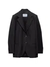 Prada Wool Gabardine Single-breasted Blazer In Black