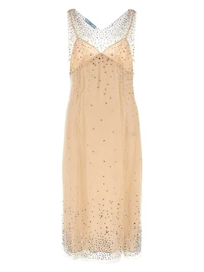 PRADA WOMEN'S SKIN NYLON DRESS