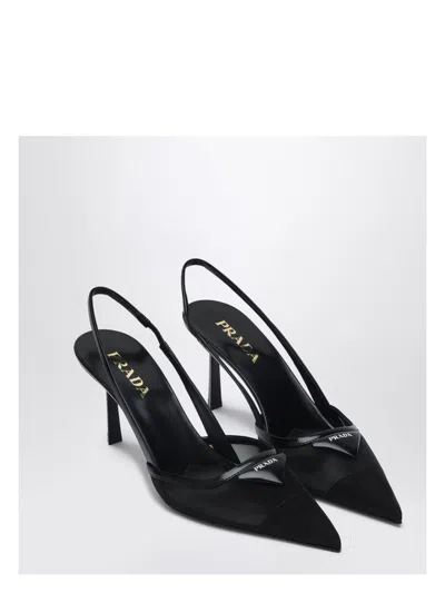 PRADA WOMEN'S SLINGBACK WITH LOGO PUMPS