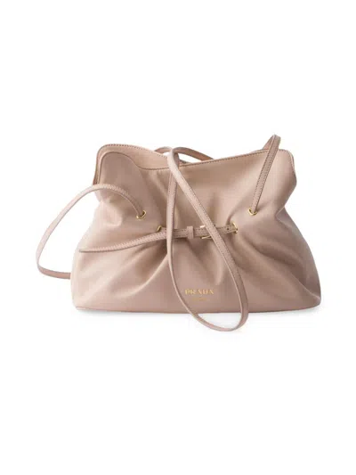 Prada Women's Small Dada Nappa Leather Shoulder Bag In Sand