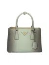 Prada Women's Small Galleria Ombré Saffiano Leather Bag In Green