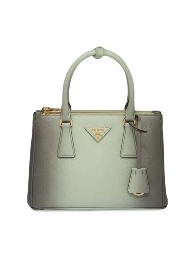 Prada Women's Small Galleria Ombré Saffiano Leather Bag In Green