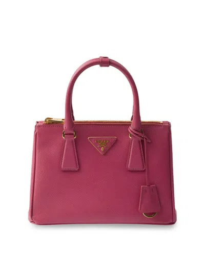 Prada Galleria Small Saffiano Leather Bag In Pink