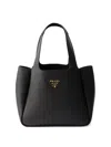 Prada Women's Small Leather Tote Bag In Black