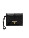 Prada Women's Small Leather Wallet In Black