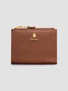 Prada Small Leather Wallet In Brown
