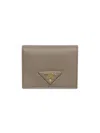 Prada Women's Small Leather Wallet In Gold