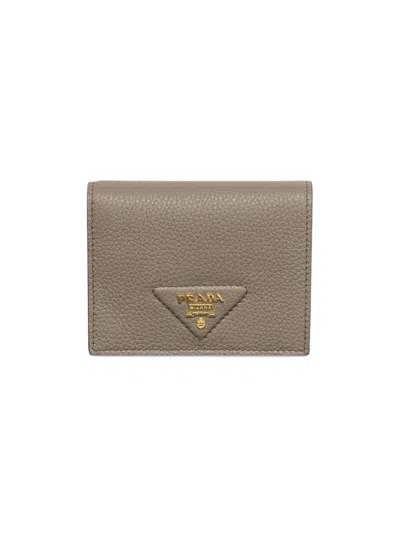 Prada Women's Small Leather Wallet In Gold