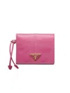 Prada Women's Small Leather Wallet In Gold