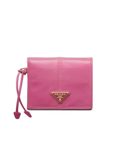 Prada Women's Small Leather Wallet In Gold