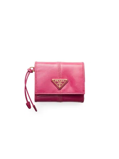 Prada Women's Small Leather Wallet In Gold