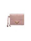Prada Women's Small Leather Wallet In Pink