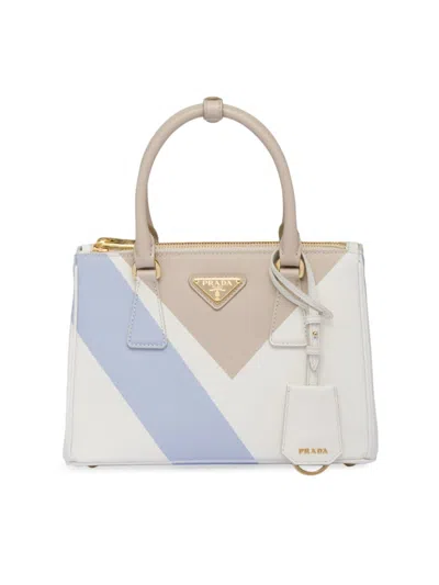 Prada Women's Small  Galleria Saffiano Special Edition Bag In White Multi