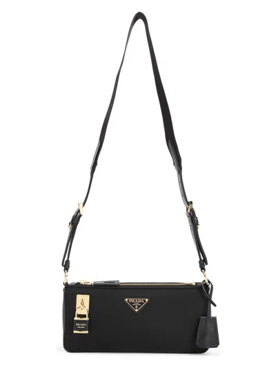 Prada Re-nylon Shoulder Bag In Black