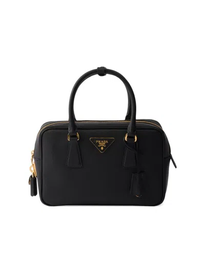 Prada Small Saffiano Leather Top-handle Bag In Black