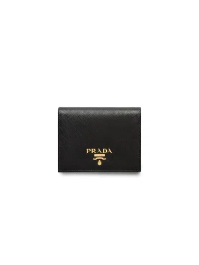 Prada Women's Small Saffiano Leather Wallet In Brown