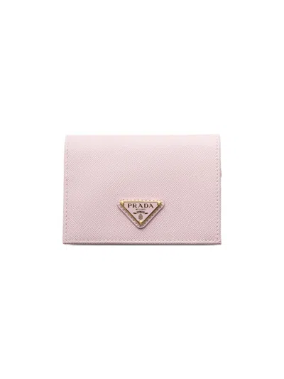 Prada Women's Small Saffiano Leather Wallet In Pink