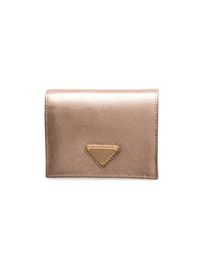 Prada Women's Small Saffiano Leather Wallet In Pink