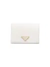 Prada Women's Small Saffiano Leather Wallet In White